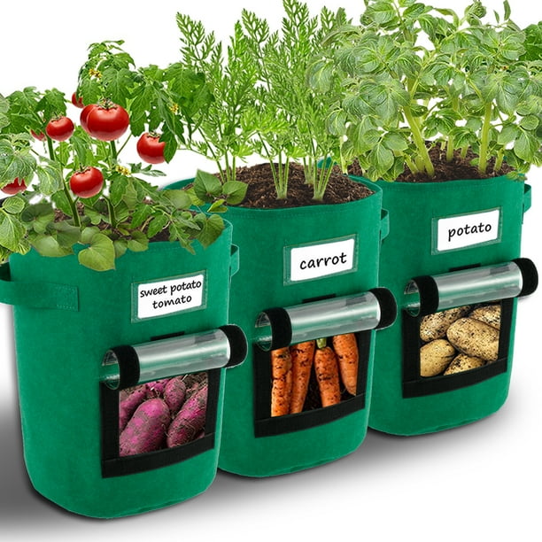 1/2/3PCS Potato Bags Tomato Veg Durable Reusable Balcony Patio Planters Grow Bag 1/2/3PCS Potato Bags Tomato Veg Durable Reusable Balcony Patio Planters Grow Bag